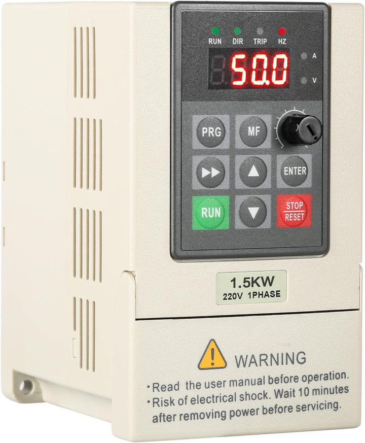 Jadeshay Frequenzumrichter, 220V 1.5 kW VFD Frequenzumrichter 1 Phasiger Eingang 3 Phasiger Ausgang