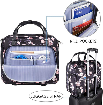 KROSER Trolley Business Laptop Case Laptoptasche Rollkoffer mit Rädern Bis zu 15,6 Zoll Laptop wasse