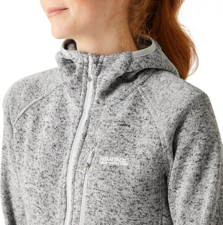 Regatta Damen Newhill Strickfkleecejacke mit Kapuze RWA597 38 grau