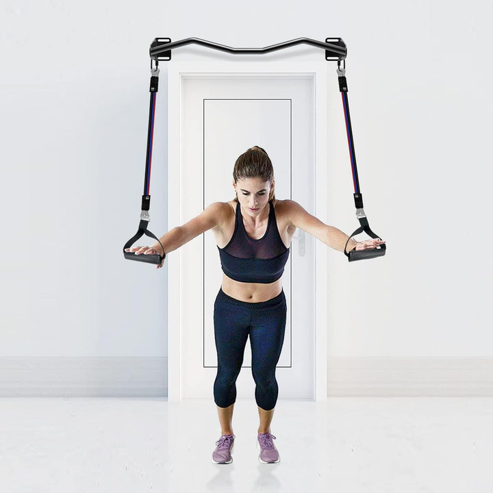 Kipika Heavy Duty Ceiling Mounted Pull Up Bar, Highly Adjustable, Multifunctional Chin Up Bar M Type
