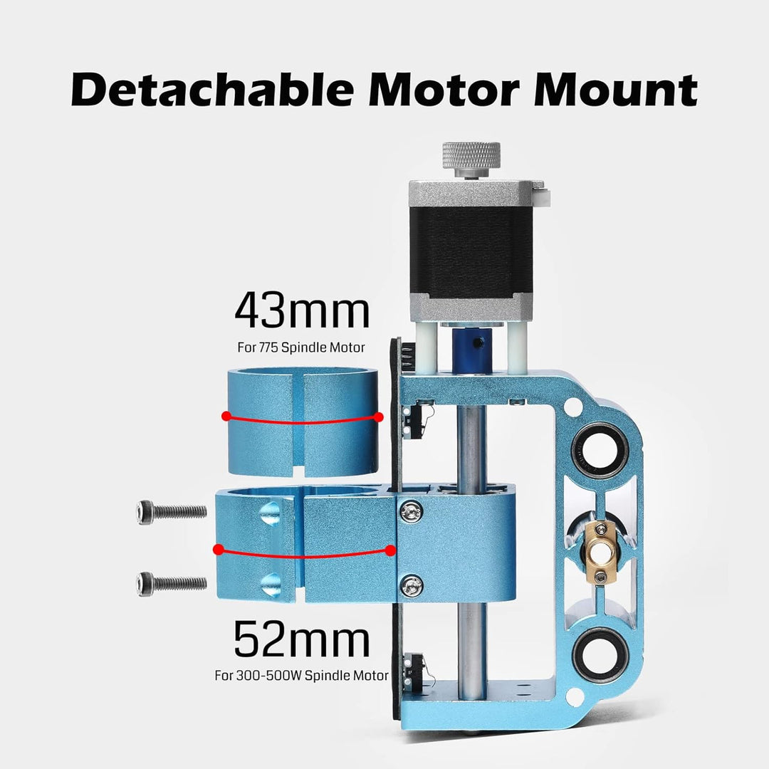 Genmitsu Aluminium Z-Achse V2, mit Spindelmotorhalterung für 775er oder 300-500W Spindel, 43mm &amp; 52m