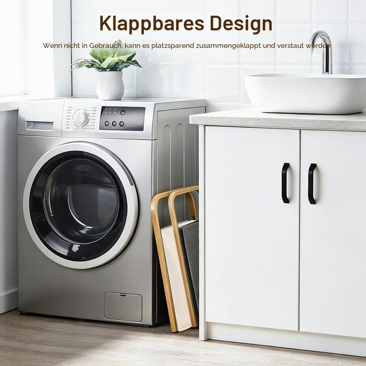 Faltbarer Wäschekorb 58L Faltbar,Hochbelastbar & Stabil aus 600D Oxford-Stoff | Schmutzabweisend, Kl