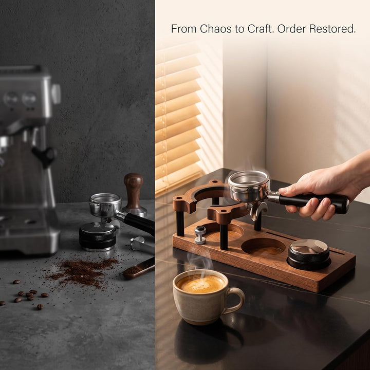 Espresso Tamperstation, Espresso Zubehör Organizer Multifunktionale Tamperstation für Barista Kaffee