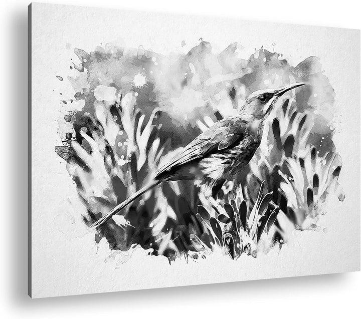 deyoli Illustration eines Vogels Format: 80x60 Effekt: Schwarz&Weiss als Leinwandbild, Motiv fertig