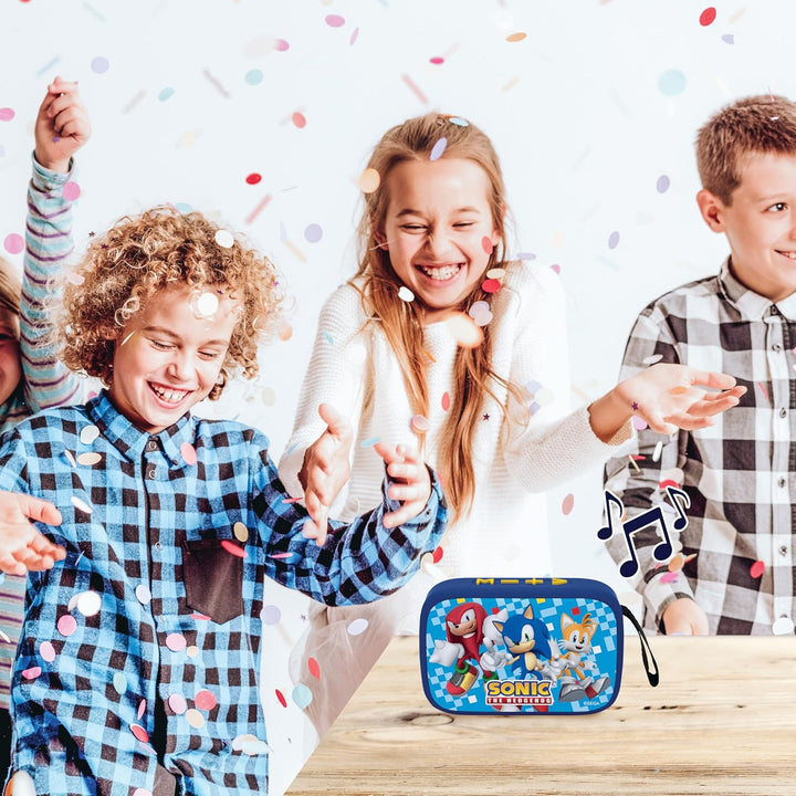 Lexibook, SEGA Sonic The Hedgehog, Tragbarer Bluetooth-Lautsprecher, kabellos, USB-C, SD/TF-Karte, w