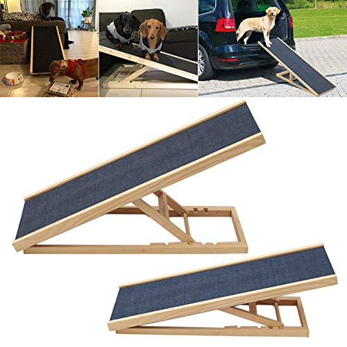 Hunderampe Klappbare Holz-Hundrampe für kleine Hunde und grosse Hunde Hundetreppe 4 Abschnitte Einst