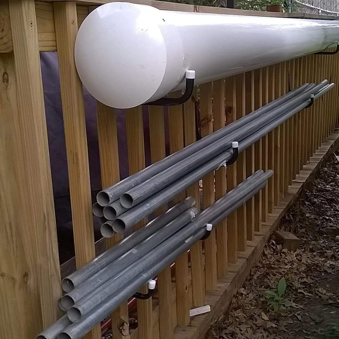 pipabiba 17 cm Garagen-Leiterhaken, 6 Stück, robuste Wandhalterung, Organizer für Klappstühle, Fahrr