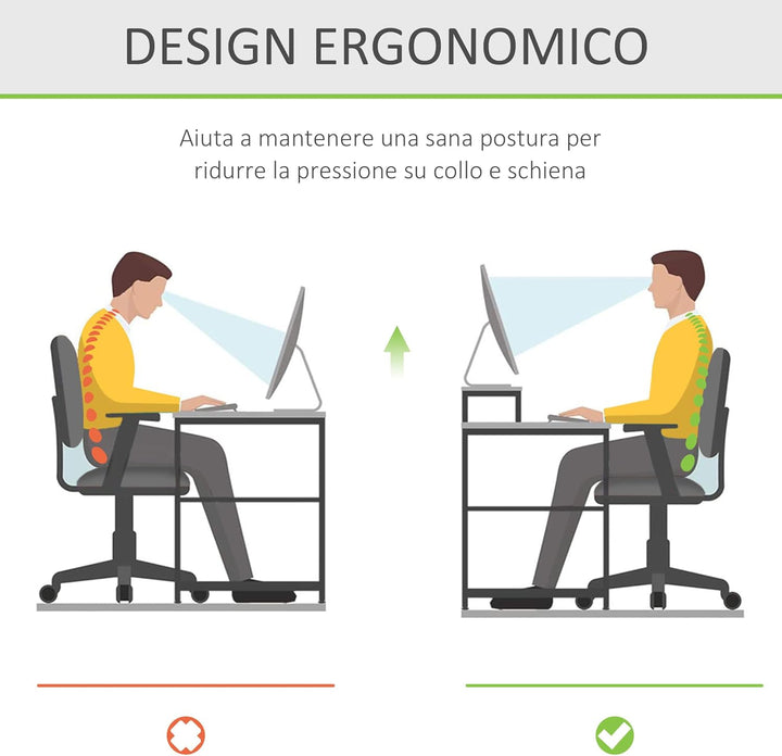 HOMCOM Monitorständer Bildschirmständer für Laptop Computer Notebook PC ergonomisch Acryl Transparen