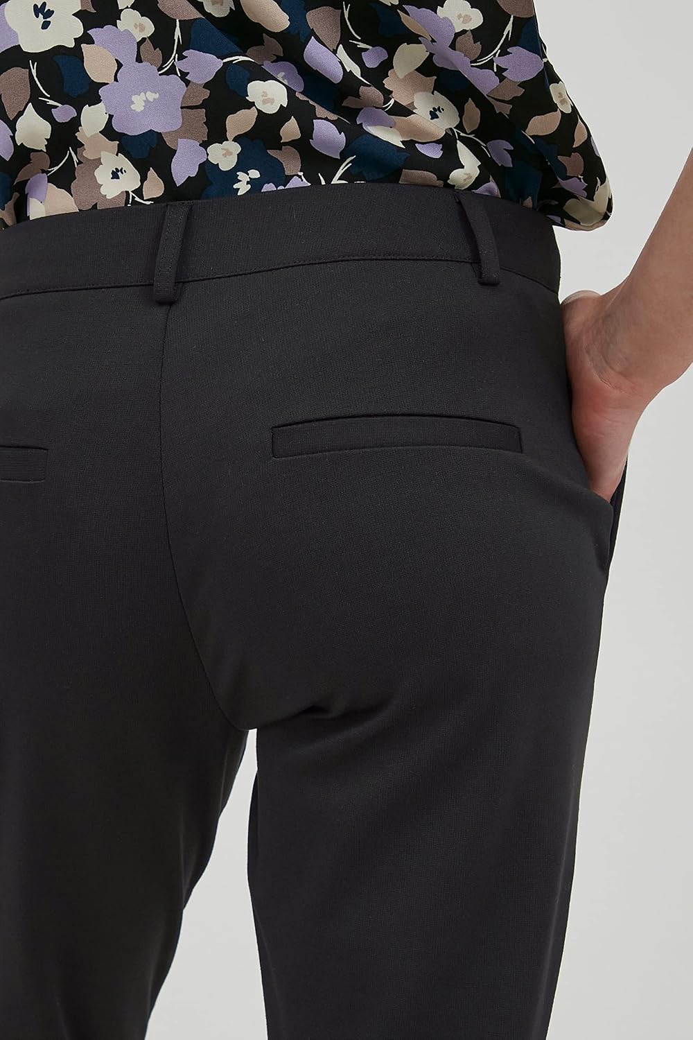 ICHI IHKATE SUS Office PA Damen Hose Stoffhose mit Stretch Enger Schnitt, XS Black (194008)