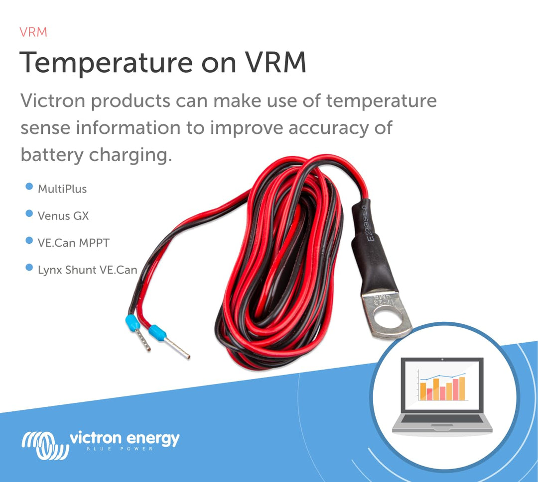 Victron Energy Temperatursensor für Quattro, MultiPlus und GX Gerät Temperatursensor für MultiPlus u