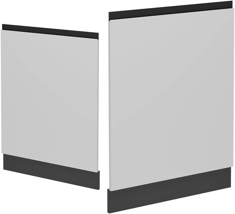 Vicco Geschirrspülblende R-Line, Weiss, 60 cm J-Shape ohne Arbeitsplatte, zur freien Kombination inn