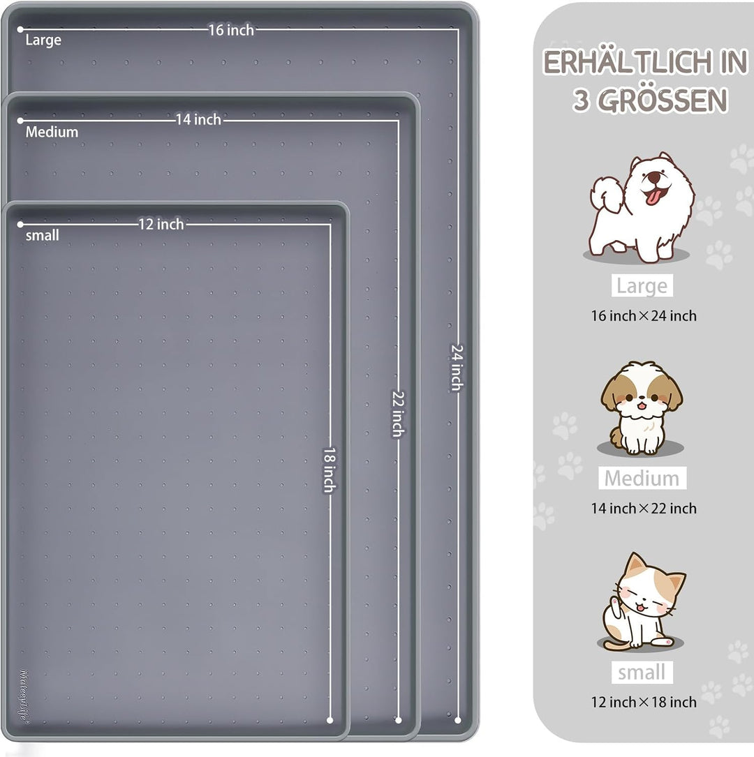 MateeyLife Napfunterlage Katzen, Napfunterlage Hund Gross, Hundenapf Kleine Hunde, Silikon Unterlage