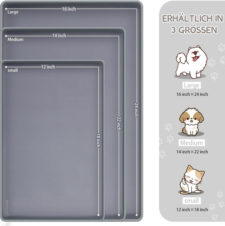 MateeyLife Napfunterlage Katzen, Napfunterlage Hund Gross, Hundenapf Kleine Hunde, Silikon Unterlage