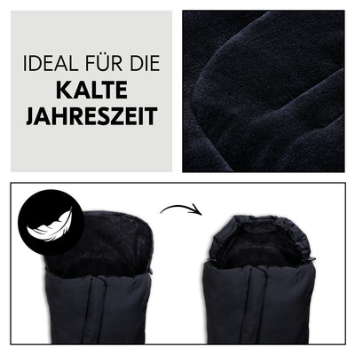 Hauck Universal Fusssack für Buggys und Fahrradanhänger, Warmes Fleece, Einfache Installation mit 5-