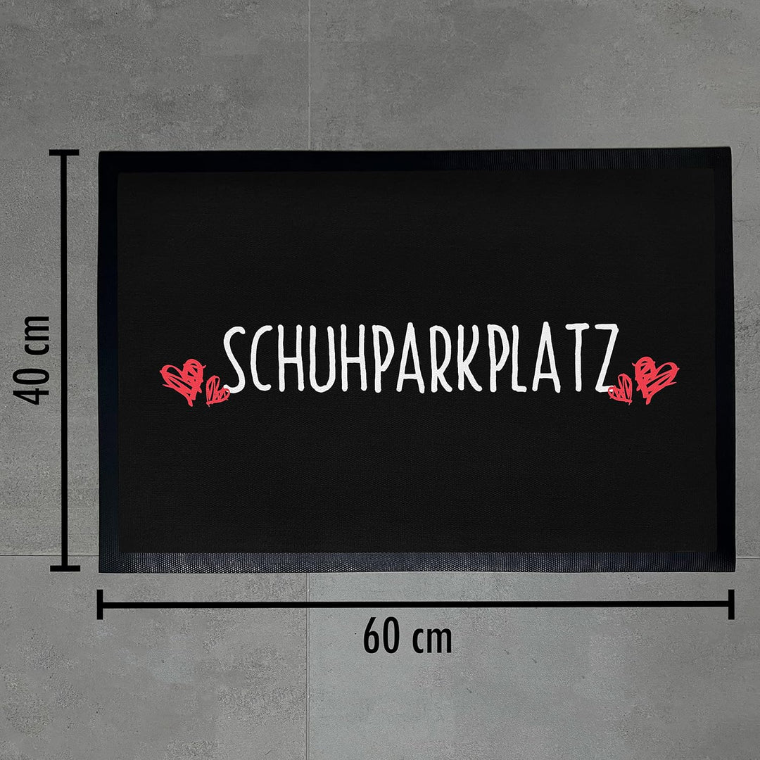 Trendation - Schuhparkplatz Lustige Fussmatte Geschenk Fussmatte mit Spruch Innen und Aussenbereich