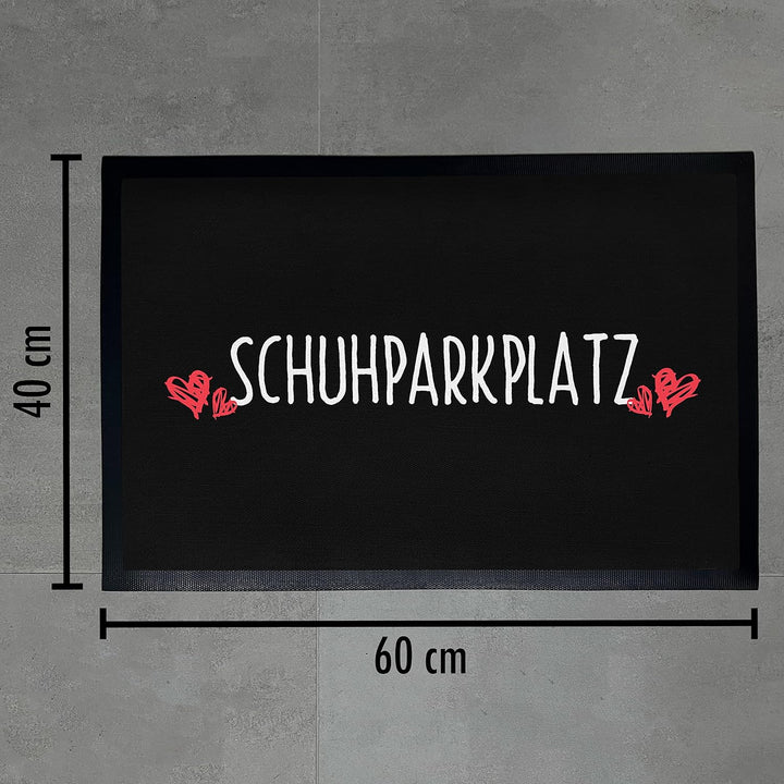 Trendation - Schuhparkplatz Lustige Fussmatte Geschenk Fussmatte mit Spruch Innen und Aussenbereich
