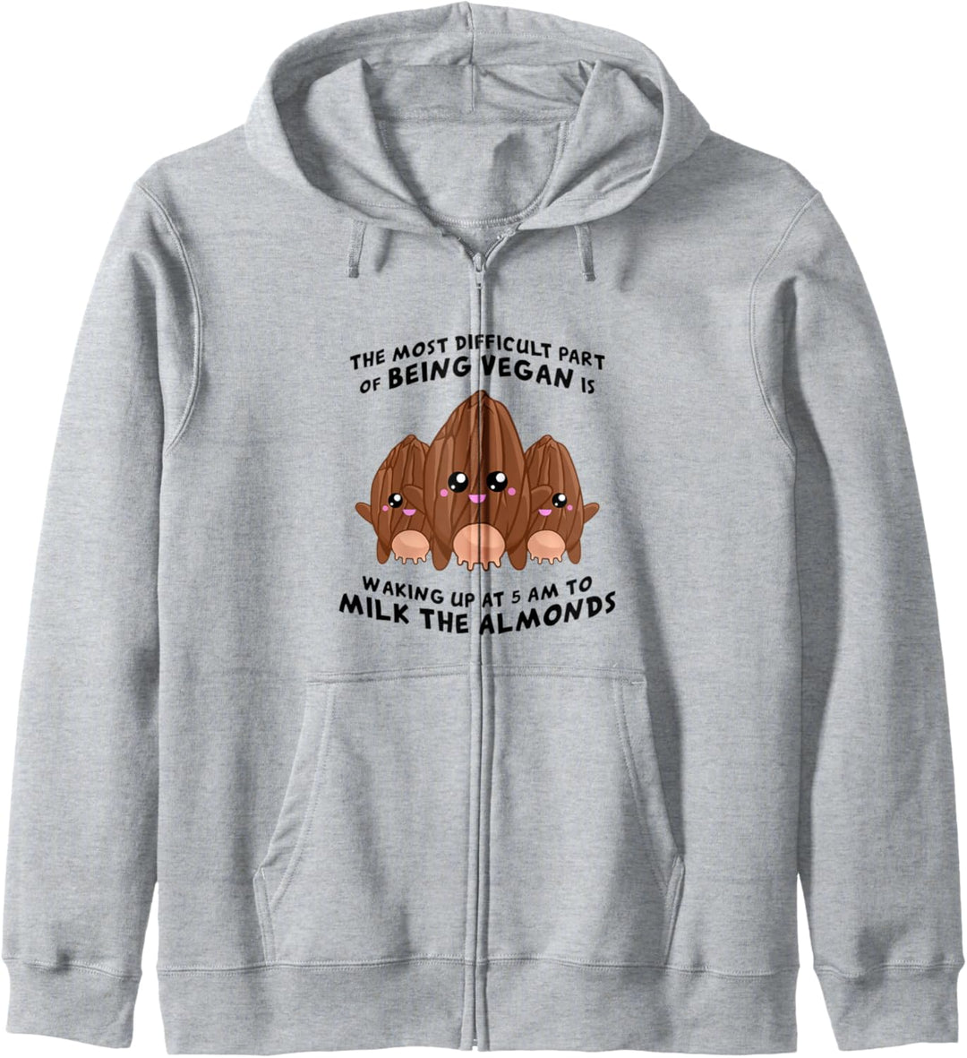 Milk The Almonds Mandelmilch Vegetarier Veganer Vegan Kapuzenjacke