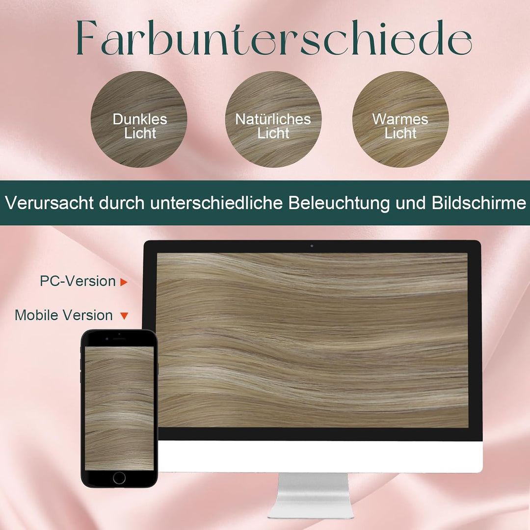Easyouth Extensions Echthaar Bondings Blond Highlights Echthaar Extensions Bondings Hellbraun Platin