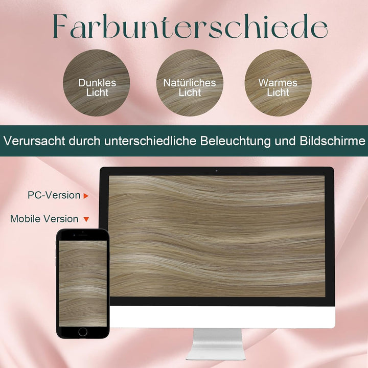Easyouth Extensions Echthaar Bondings Blond Highlights Echthaar Extensions Bondings Hellbraun Platin
