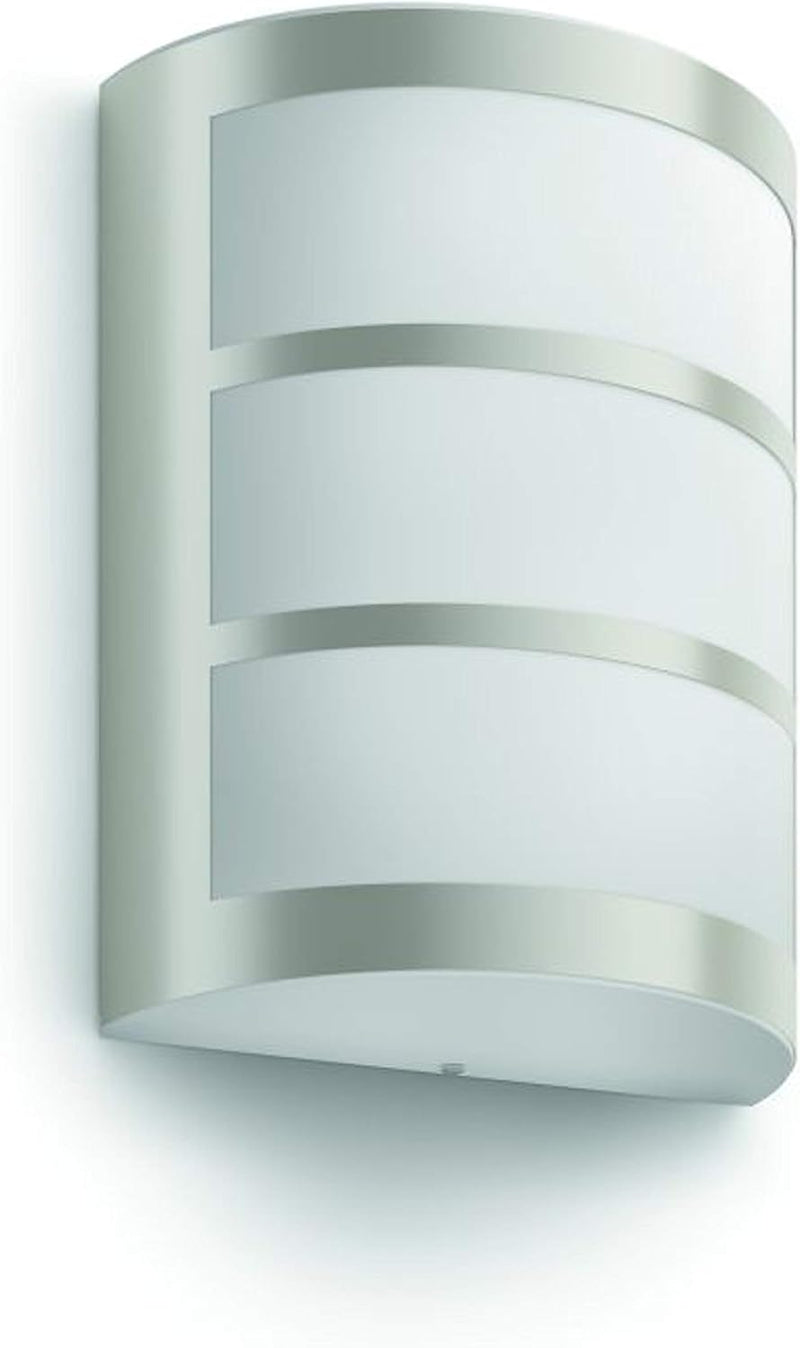 Philips myGarden LED Python Wandaussenleuchte, 6W, Edelstahl ohne Bewegungsmelder, ohne Bewegungsmel