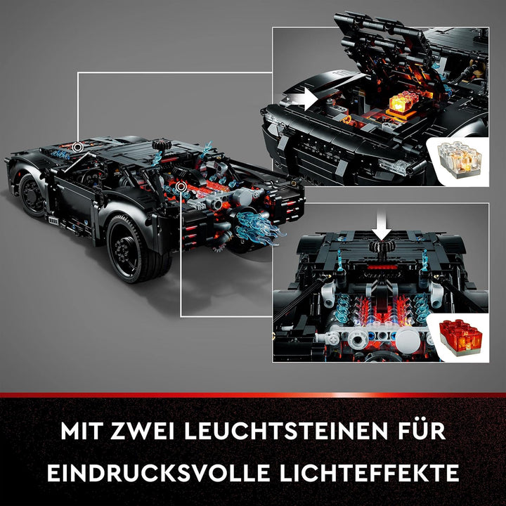 LEGO 42127 Technic BATMANS BATMOBIL Spielzeugauto, Modellauto-Bausatz aus dem Batman-Film von 2022 m