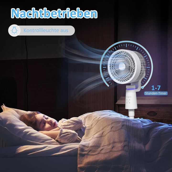 HOMCOM Standventilator Luftzirkulator Lüfter mit 3 Geschwindigkeitsstufen, Fernbedienung, Timer Vent