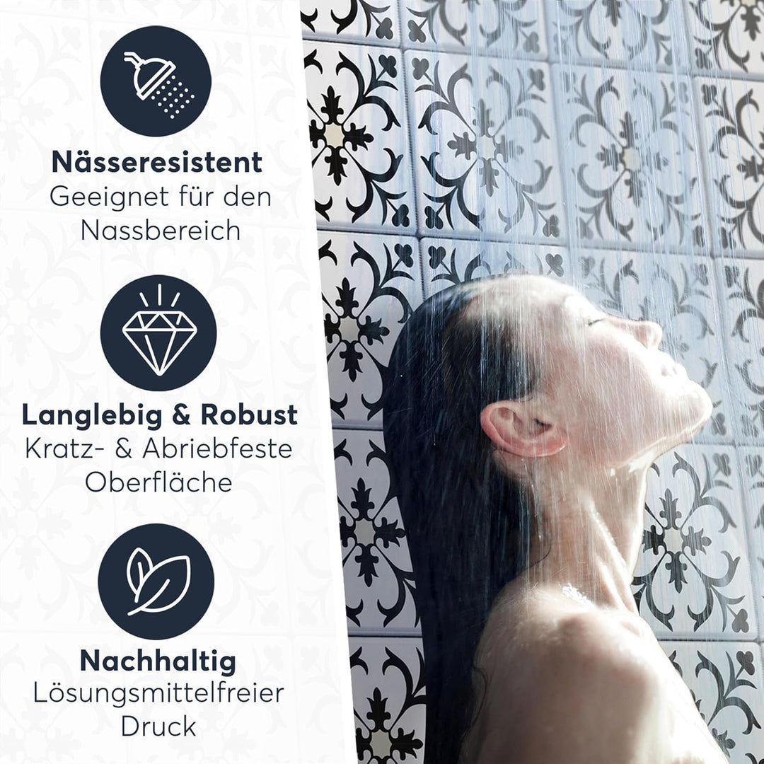 CREATISTO Klebefliesen Stickerfliesen Fliesenfolie - Selbstklebende Fliesen Folie I Klebefliesen Dek