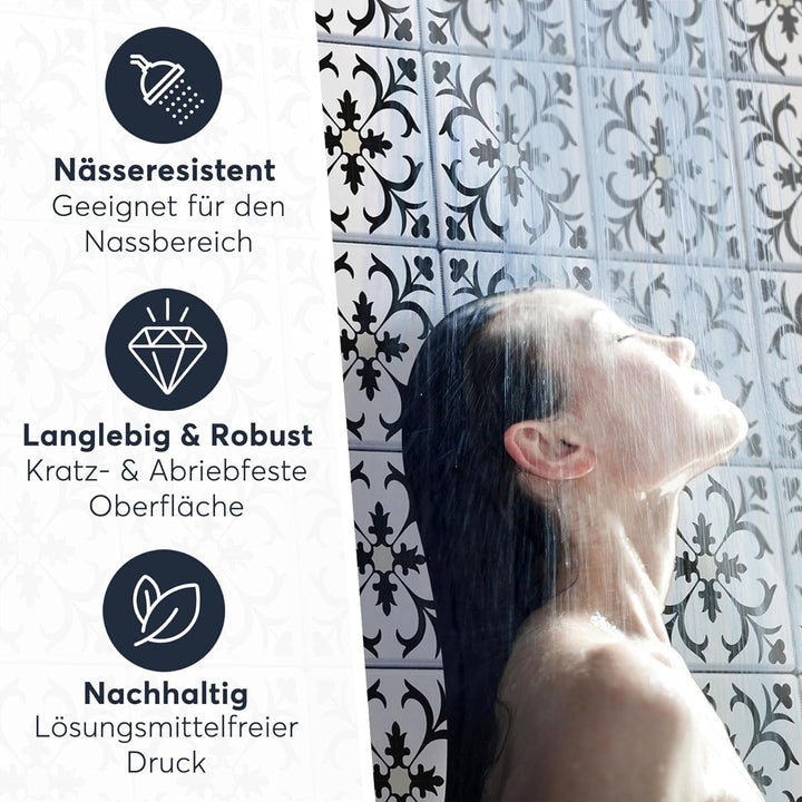 CREATISTO Klebefliesen Stickerfliesen Fliesenfolie - Hochwertige Aufkleber Sticker für Fliesen I Kle