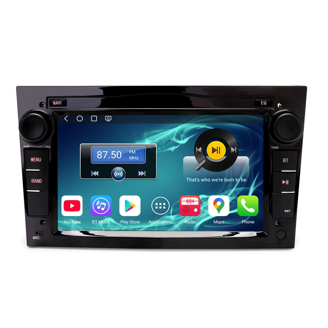 Erisin Qualcomm Android 14 4GB+64GB 8-Kern Autoradio Bluetooth GPS Navi für Opel Corsa D Astra H Cor