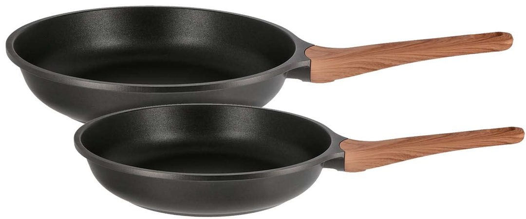 KHG Pfannenset 2-teilig Bratpfanne 24 cm &amp; 28 cm Ø, Induktion, Antihaftbeschichtung, Pfanne aus Alum