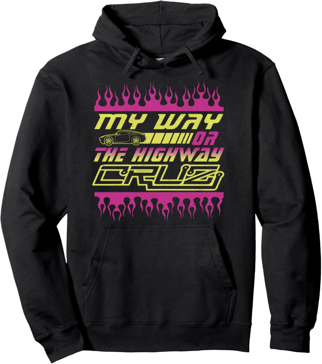 Disney Pixar Cars 3 Cruz Ramirez Highway Text Pullover Hoodie