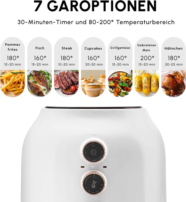 Karaca Multifry Heissluftfriteuse, Air fryer, einfache Reiningung, Energiesparend, gesund frittieren