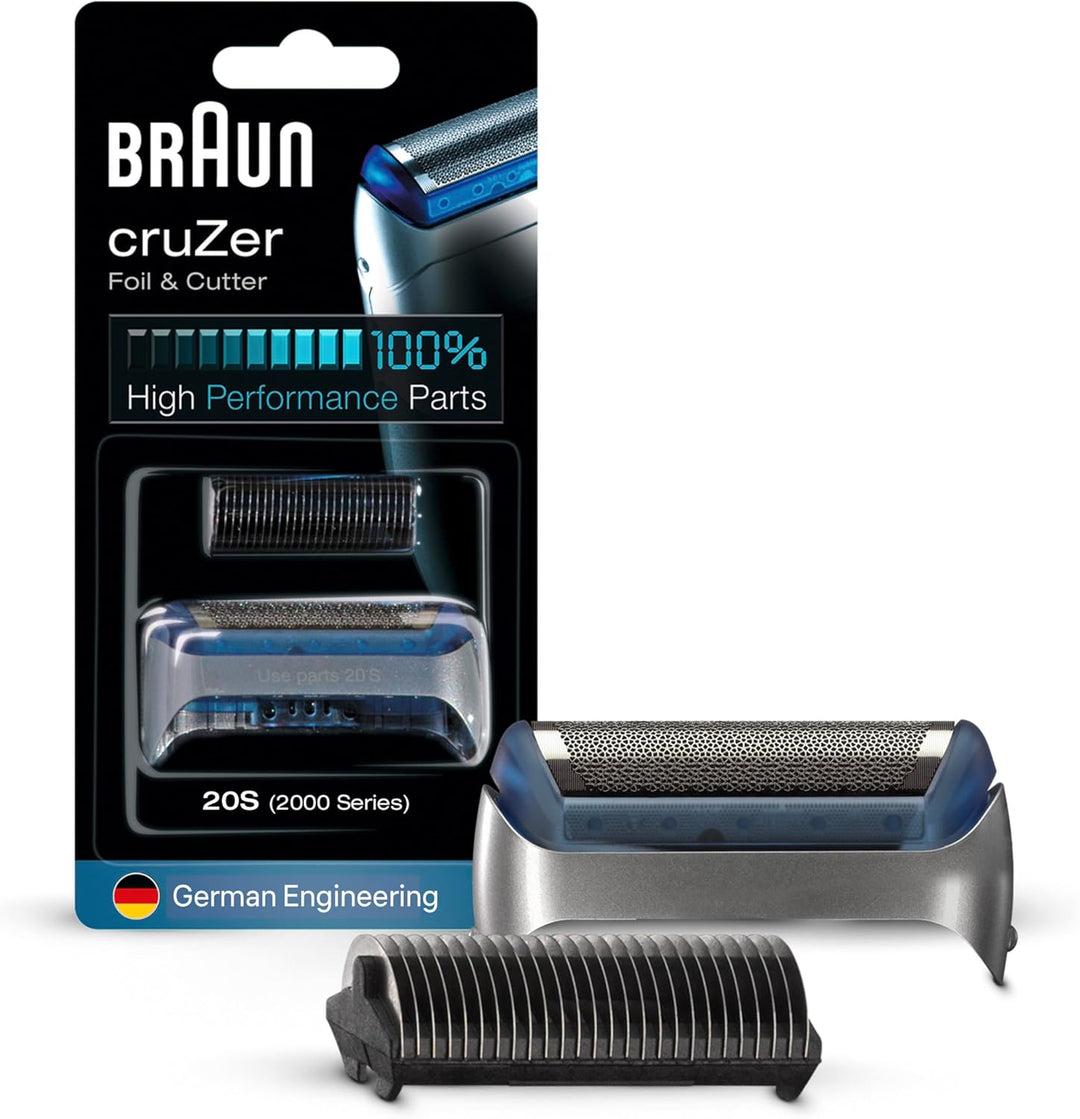 Braun 072676 Rasierer Scherteil Kombipack silber cruZer/ 20S Scherkopf 20S, Scherkopf 20S