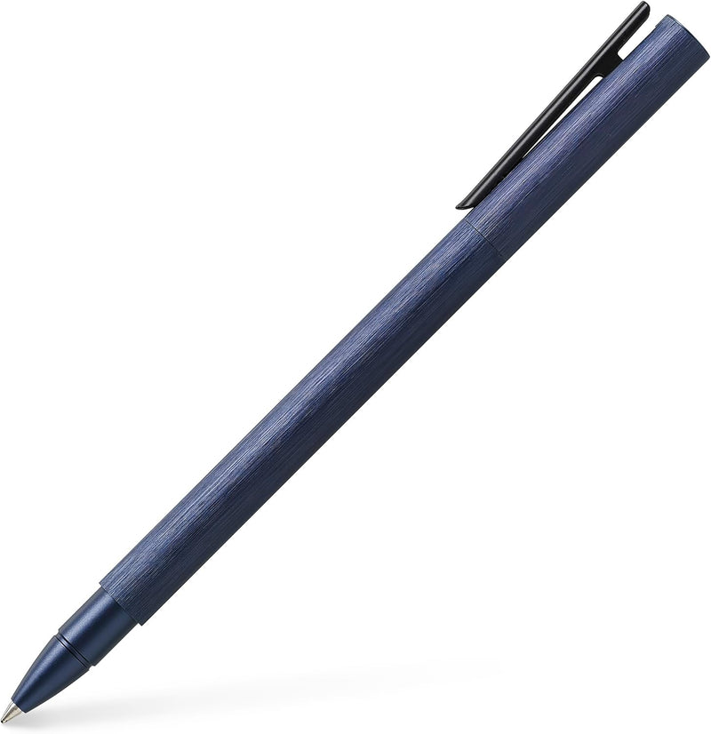 Faber-Castell 146166 - Tintenroller Neo Slim Aluminium, dunkelblau Tintenroller dunkelblau, Tintenro