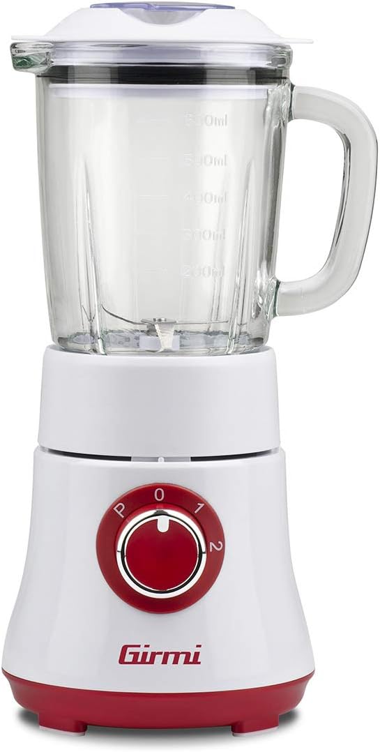 Girmi FR23 Elektrischer Standmixer, 300 W, Becher aus Glas, 2 Geschwindigkeitsstufen, 4 Klingen aus