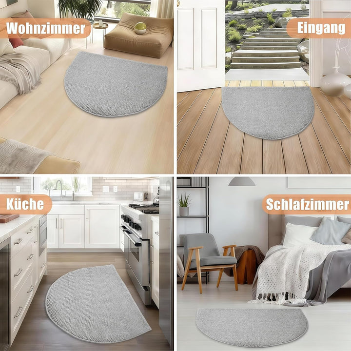 Halbrund Schmutzfangmatte Innen, Rutschfest Fussmatte Innen Aussen Schmutzmatte Waschbar Sauberlaufm