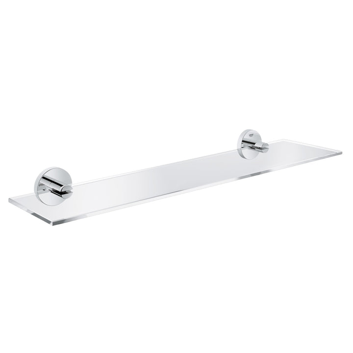 GROHE Essentials - Glasablage (Material: Glas / Metall, 530 mm (Bohrabstand 380 mm), verdeckte Befes