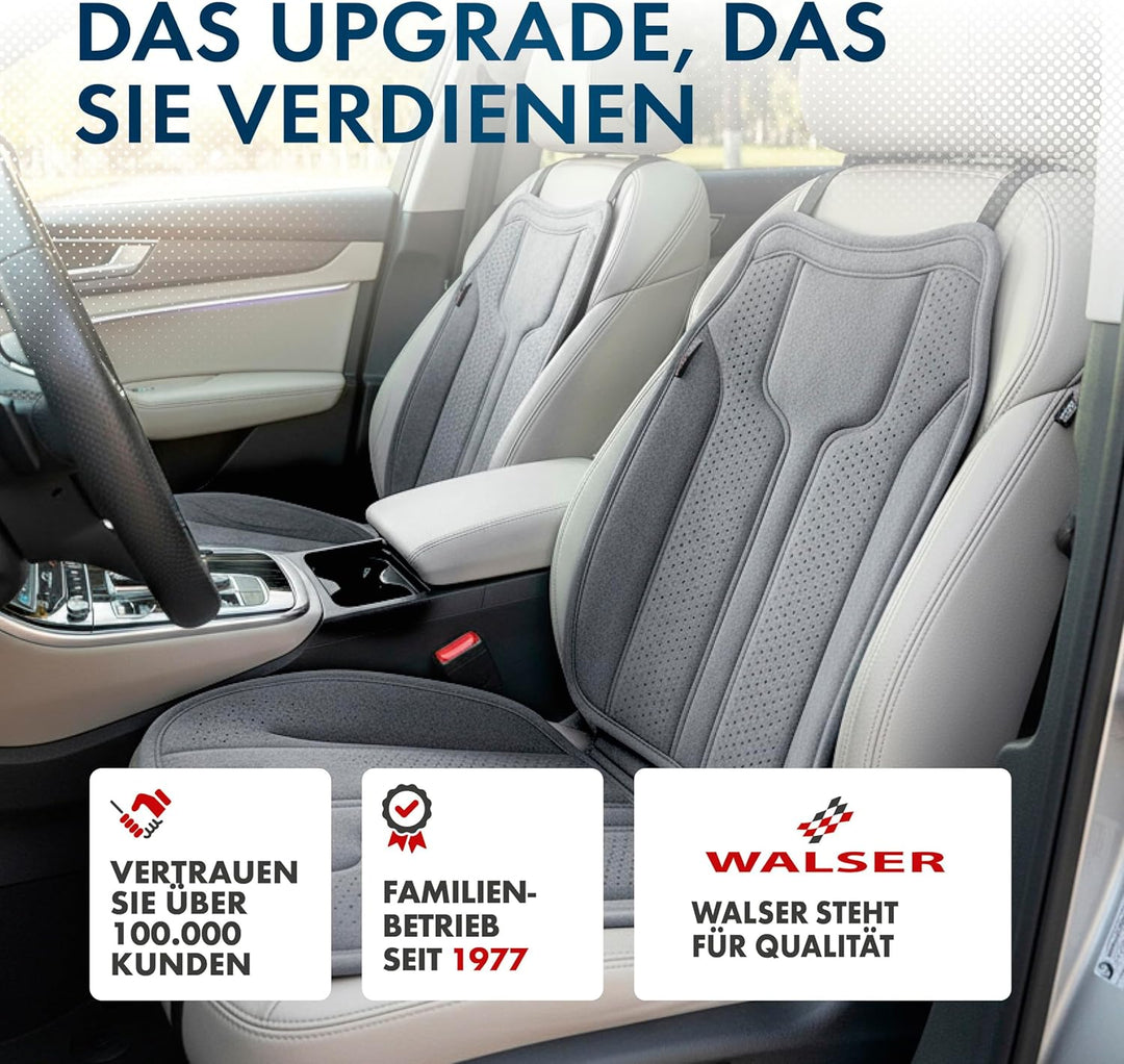 Walser Premium Sitzauflage Auto Nubo, 1 Sitzschoner Auto anthrazit, hochwertige Autositzauflage 1 St