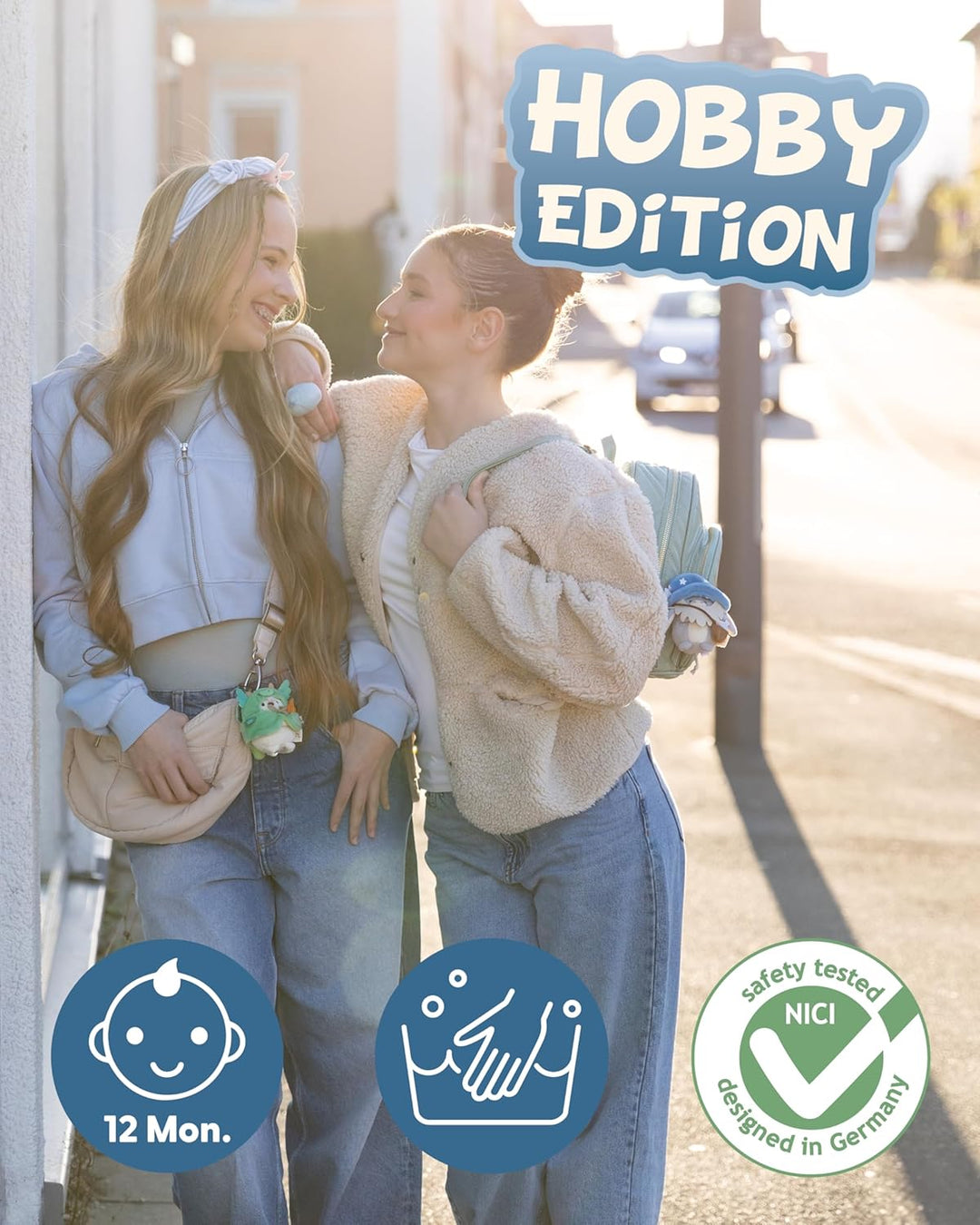 NICI Set Kuscheltier Siamkatze Siamy 8cm mit Tennisball & Tenniskostüm in Geschenkbox 8,5x6,5x10cm -