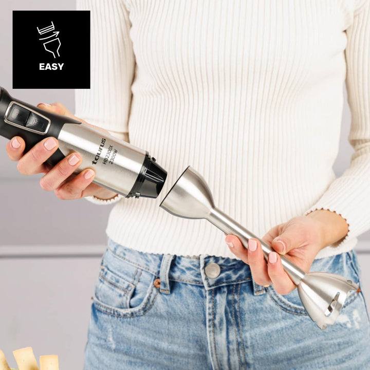 Taurus – Stabmixer HBA2300X | 2300 W | 4 Edelstahlklingen | Geschwindigkeitsregler | Turbo-Funktion