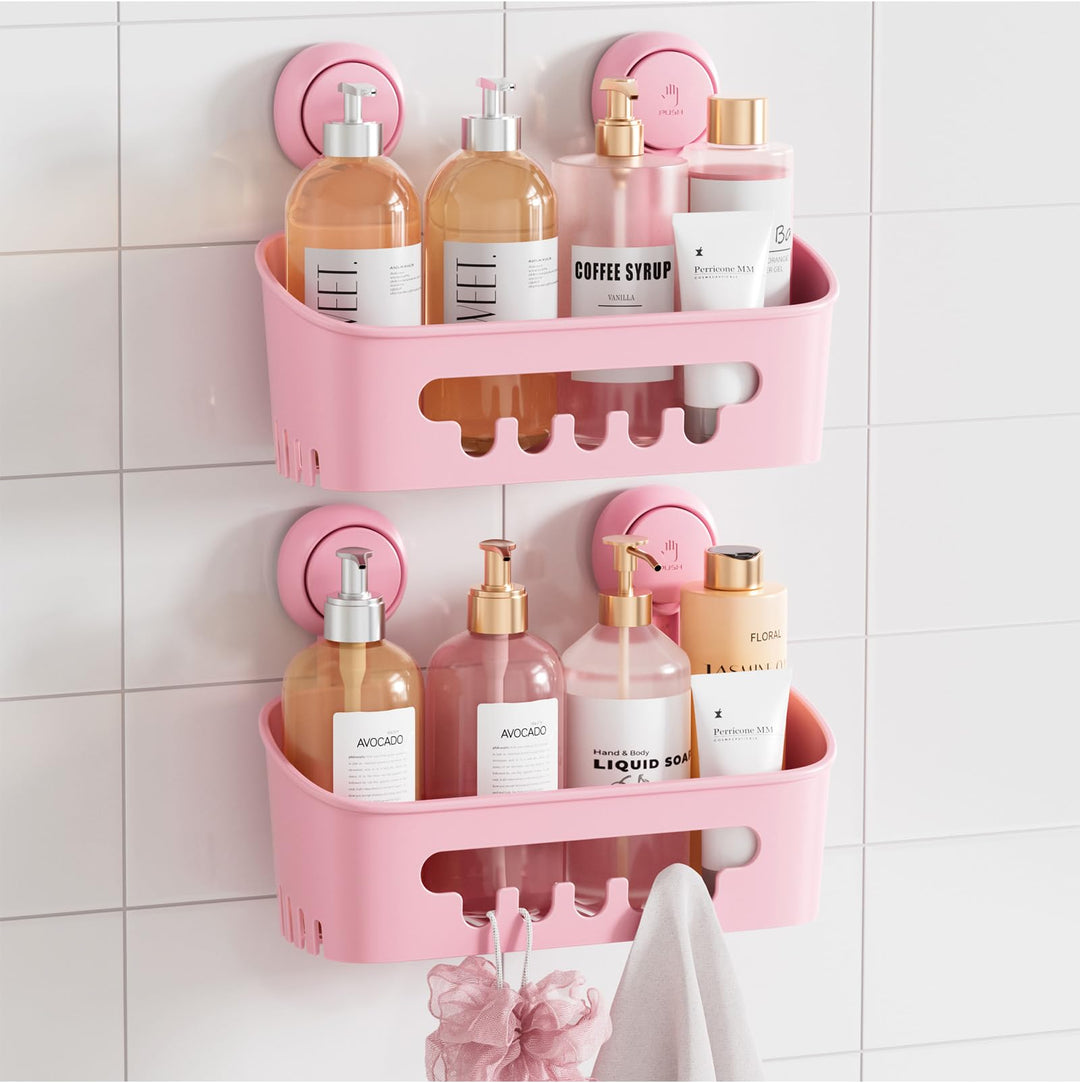 TAILI Duschablage mit Saugnapf, Wandmontage, Bad-Organizer, Regal für Shampoo, Duschgel, Kunststoff-