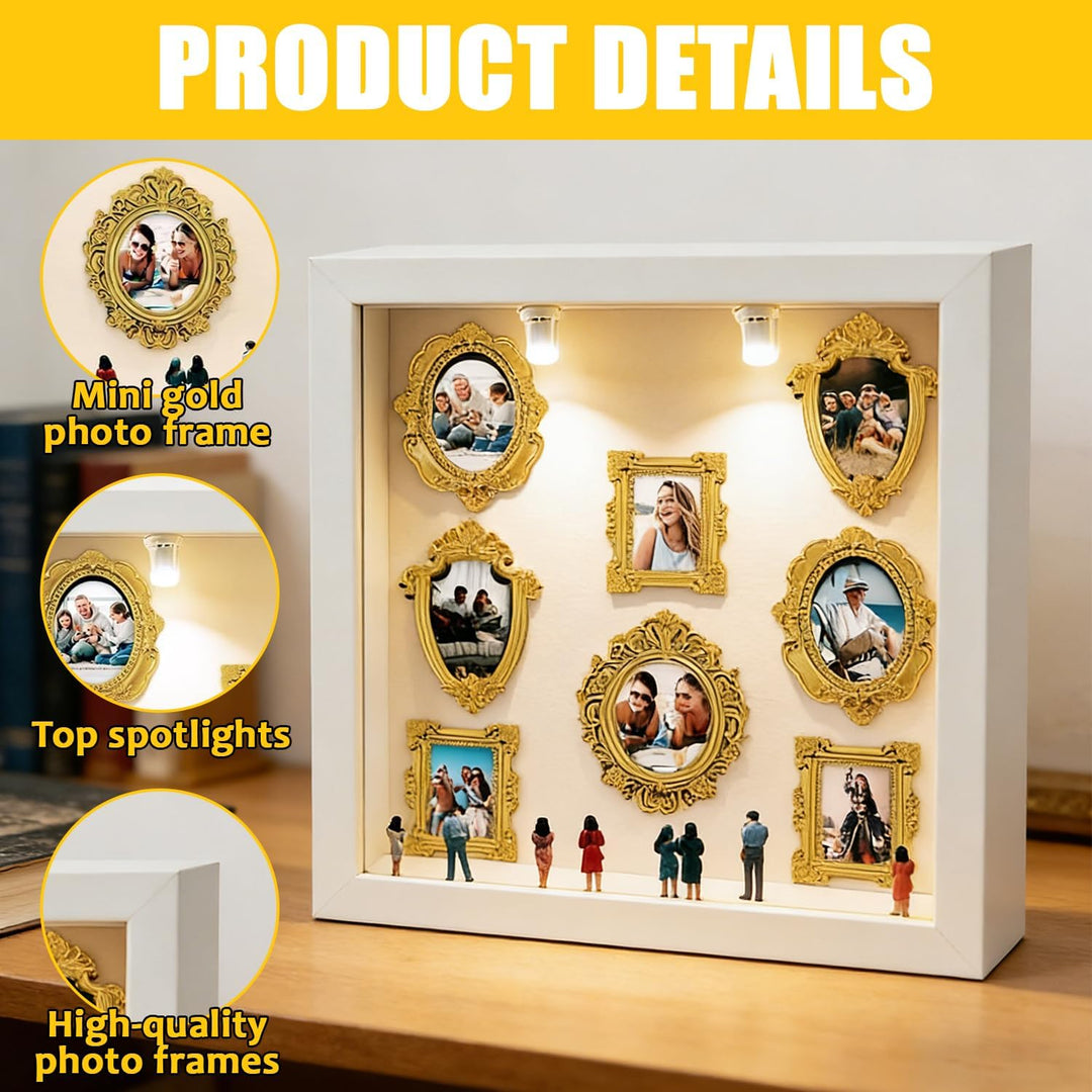 DIY Mini Museum Silhouette Box, DIY Mini Menschen Figuren Museum, Kreativ Bilderrahmen mit Figuren,