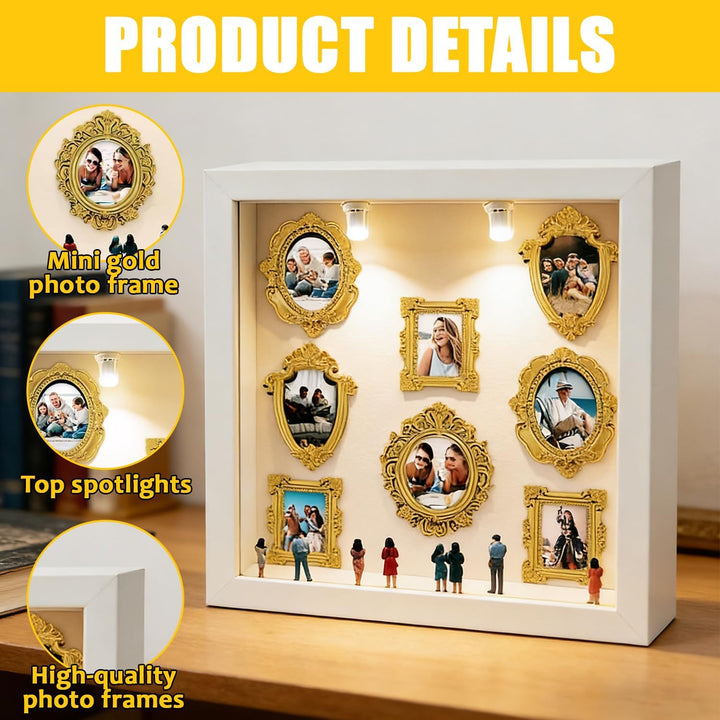 DIY Mini Museum Silhouette Box, DIY Mini Menschen Figuren Museum, Kreativ Bilderrahmen mit Figuren,