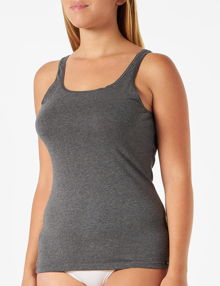 Skiny Damen Unterhemd (2er Pack) 36 Anthra Melange, 36 Anthra Melange