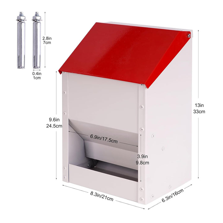 BREUAILY 4.5kg Futterautomat Hühner Hühnerfutter Automat Hängend Geflügelfutterautomaten mit Deckel