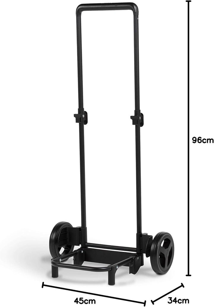 Gimi Easy Kompakter 40 l Fassungsvermögen, zusammenklappbarer Einkaufswagen mit Tragkraft bis zu 30