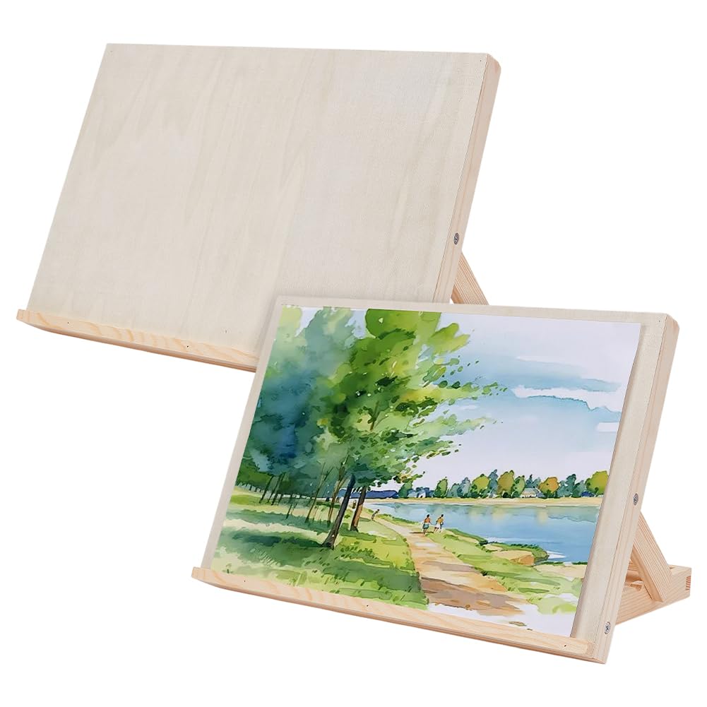 FINGERINSPIRE 2 Packung 33x23cm Verstellbare Tischstaffelei Vintage Staffelei Aus Weissem Holz 3 ver