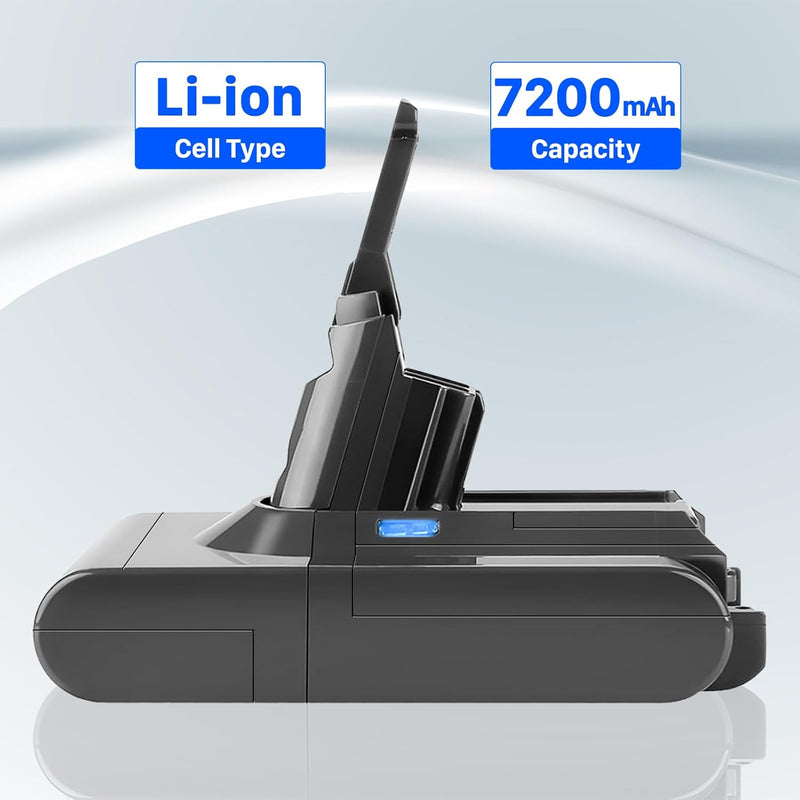 V8 Akku für Dyson, 7200mAh V8 SV10 Li-ion Ersatzakku für Dyson V8 Absolute/Dyson V8 Animal V8 Fluffy