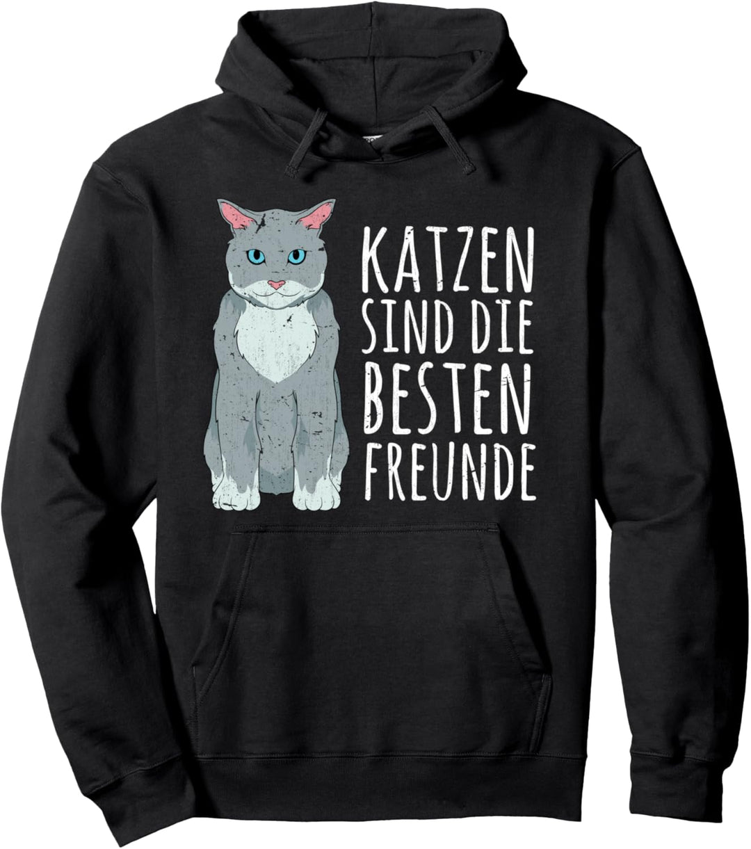 Katzen sind die besten Freunde Haustier Lustiges Katze Pullover Hoodie