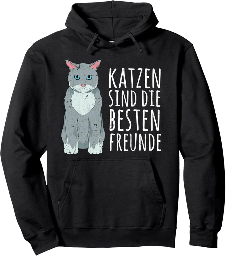 Katzen sind die besten Freunde Haustier Lustiges Katze Pullover Hoodie